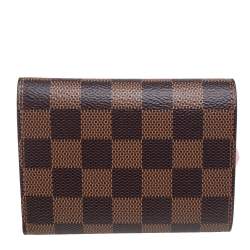 Pre Owned Louis Vuitton Damier Ebene Canvas Victorine Wallet