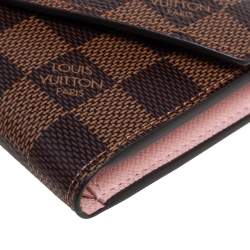 Pre Owned Louis Vuitton Damier Ebene Canvas Victorine Wallet