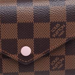 Pre Owned Louis Vuitton Damier Ebene Canvas Victorine Wallet