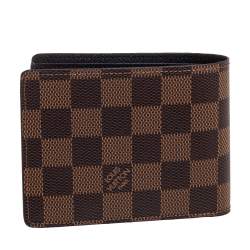 Pre Owned Louis Vuitton Damier Ebene Canvas Multiple Bifold Wallet