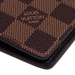 Pre Owned Louis Vuitton Damier Ebene Canvas Multiple Bifold Wallet