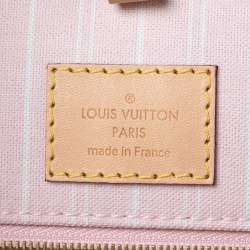 Pre Owned Louis Vuitton Gradient Pastel Monogram Giant Coated Canvas And Raffia Onthego GM Bag