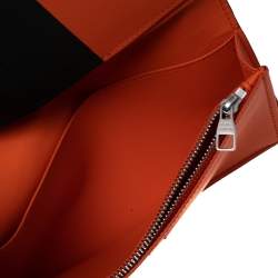 Pre Owned محفظة لوي فيتون برازا جلد دامييه برتقالية