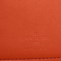 Pre Owned محفظة لوي فيتون برازا جلد دامييه برتقالية