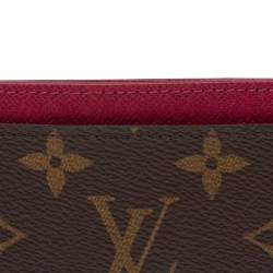 Pre Owned Louis Vuitton Fuchsia Monogram Canvas Card Holder
