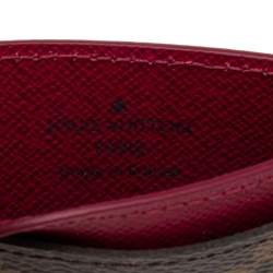 Pre Owned Louis Vuitton Fuchsia Monogram Canvas Card Holder