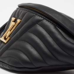 Pre Owned Louis Vuitton Black Leather New Wave Belt Bag
