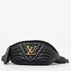 Pre Owned Louis Vuitton Black Leather New Wave Belt Bag