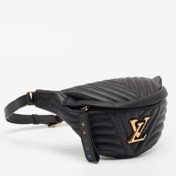 Pre Owned Louis Vuitton Black Leather New Wave Belt Bag