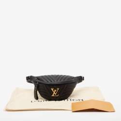 Pre Owned Louis Vuitton Black Leather New Wave Belt Bag