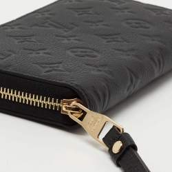 Pre Owned محفظة لوي فيتون زيبي جلد إمبرينت مونوغرامي أسود
