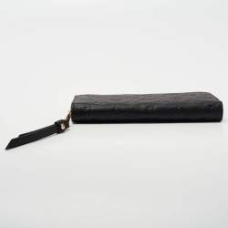 Pre Owned محفظة لوي فيتون زيبي جلد إمبرينت مونوغرامي أسود