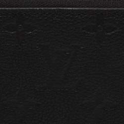 Pre Owned محفظة لوي فيتون زيبي جلد إمبرينت مونوغرامي أسود