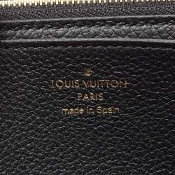 Pre Owned محفظة لوي فيتون زيبي جلد إمبرينت مونوغرامي أسود