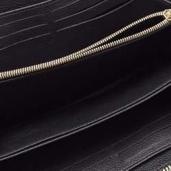 Pre Owned محفظة لوي فيتون زيبي جلد إمبرينت مونوغرامي أسود