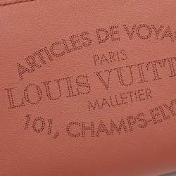 Louis Vuitton Brick Red Leather Article De Voyage Zippy Wallet