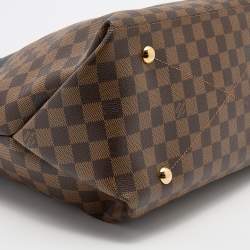 Pre Owned Louis Vuitton Black Damier Ebene Canvas and Leather Maida Hobo