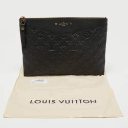 Pre Owned Louis Vuitton Black Monogram Empreinte Leather Daily Pouch