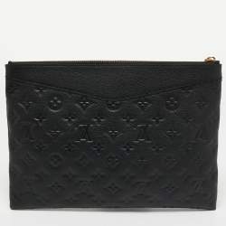 Pre Owned Louis Vuitton Black Monogram Empreinte Leather Daily Pouch