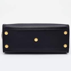 Pre Owned Louis Vuitton Black Monogram Canvas and Leather On My Side MM Bag 