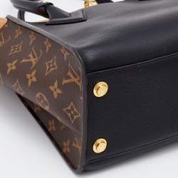 Pre Owned Louis Vuitton Black Monogram Canvas and Leather On My Side MM Bag 