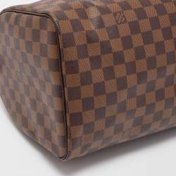 Pre Owned Louis Vuitton Damier Ebene Canvas Speedy 35 Bag