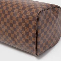 Pre Owned Louis Vuitton Damier Ebene Canvas Speedy 35 Bag