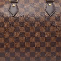 Pre Owned Louis Vuitton Damier Ebene Canvas Speedy 35 Bag