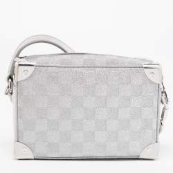 Pre Owned Louis Vuitton Silver Damier Glitter Mini Soft Trunk Bag