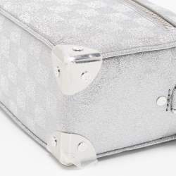 Pre Owned Louis Vuitton Silver Damier Glitter Mini Soft Trunk Bag