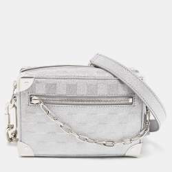 Louis Vuitton Silver Damier Glitter Mini Soft Trunk Bag Louis