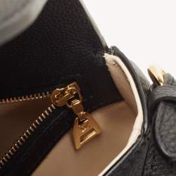 Pre Owned Louis Vuitton Black Leather Pont 9 Soft MM Bag