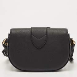 Pre Owned Louis Vuitton Black Leather Pont 9 Soft MM Bag