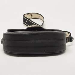 Pre Owned Louis Vuitton Black Leather Pont 9 Soft MM Bag
