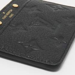 Louis Vuitton Black Monogram Empreinte Leather Card Holder
