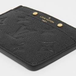 Louis Vuitton Black Monogram Empreinte Leather Card Holder