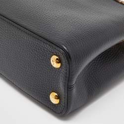 Louis Vuitton Black Taurillon Leather and Python Capucines BB Bag