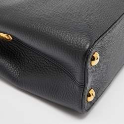 Louis Vuitton Black Taurillon Leather and Python Capucines BB Bag