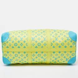 مملوكة مسبقًا Louis Vuitton Lime Monogram Playground Canvas Keepall 50 Bandouliere Bag