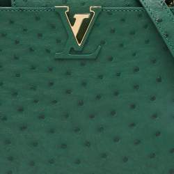مملوكة مسبقًا Louis Vuitton Green Ostrich Leather Capucines BB Bag