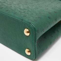 مملوكة مسبقًا Louis Vuitton Green Ostrich Leather Capucines BB Bag