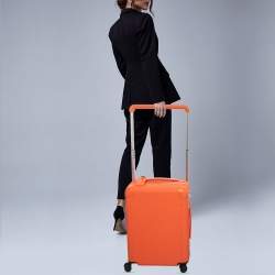 Pre Owned Louis Vuitton Orange Empreinte Leather Horizon 55 Suitcase