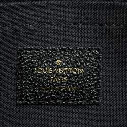 Pre Owned Louis Vuitton Black/Beige Monogram Empreinte Leather Daily Pouch