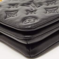 Pre Owned Louis Vuitton Black Monogram Leather Coussin Pochette Bag 