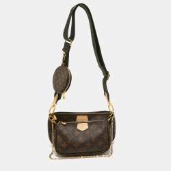 Pre Owned Louis Vuitton Khaki Monogram Canvas Multi Pochette Accessories Bag