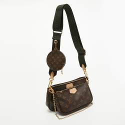 Pre Owned Louis Vuitton Khaki Monogram Canvas Multi Pochette Accessories Bag