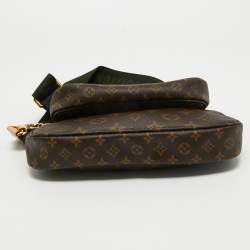 Pre Owned Louis Vuitton Khaki Monogram Canvas Multi Pochette Accessories Bag