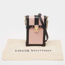 Pre Owned Louis Vuitton Black/Rose Ballerine Epi Leather Vertical Trunk Pochette