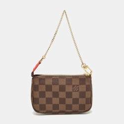 Pre Owned Louis Vuitton Damier Ebene Canvas Christmas Vivienne Paris Pochette Accessoires
