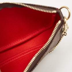 Pre Owned Louis Vuitton Damier Ebene Canvas Christmas Vivienne Paris Pochette Accessoires